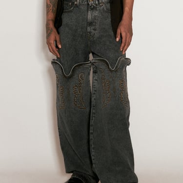 Y/Project Men Evergreen Maxi Cowboy Cuff Jeans