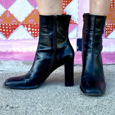 Black Square Toe Via Spiga Boots