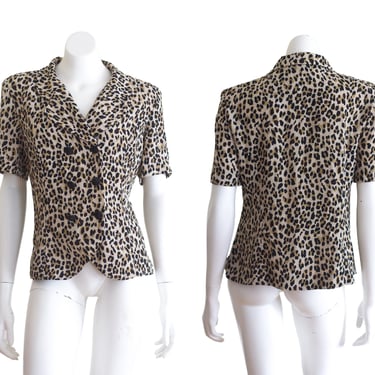 Vintage Animal Print Blouse 