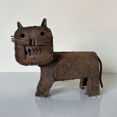 Manuel Felguerez Brutalist Metal Cat Tiger Sculpture 