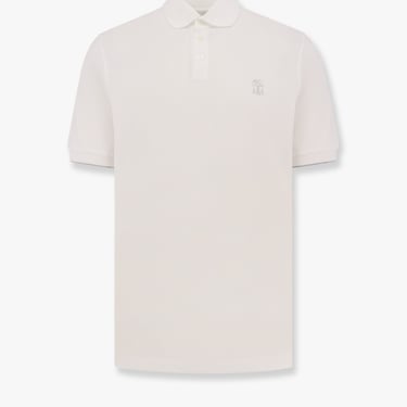 Brunello Cucinelli Men Brunello Cucinelli White Polo Shirts