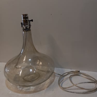 Clear Blown Glass Lamp 12 X 15