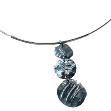 Sunlit Fine Jewelry | Sterling Silver and Platinum dappled cascade collar necklace