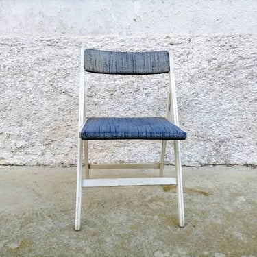 Vintage Folding Chair/ Stol Kamnik Chair/Eden Chair by Gio Ponti Design /Foldind Chair/ Upholstered Chair/ Vintage Furniture/ Yugoslavia/70s 