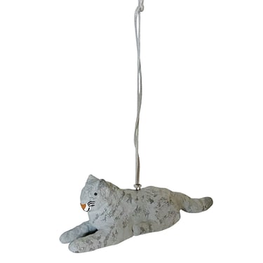 Paper Mache Tabby Cat Ornament