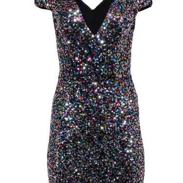 Dress the Population - Multi-Color Sequin Mini Dress Sz S