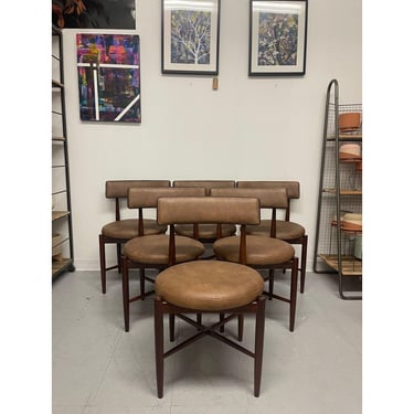 Free shipping within continental US -  Vintage English Mid Century Modern G-Plan Dining Chairs. Set of6. UK Import 