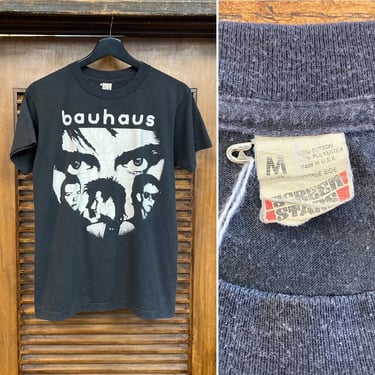 Vintage 1980’s Original “Bauhaus” Goth Rock Band Screen Stars Label T-Shirt, 80’s Tee Shirt, Vintage Clothing 