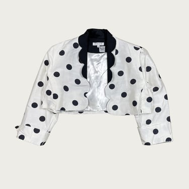 (M) 80s/90s Polka Dot Cropped Shawl/Jacket