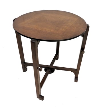 Wooden Side Table | Vintage English Oak Folding Table 