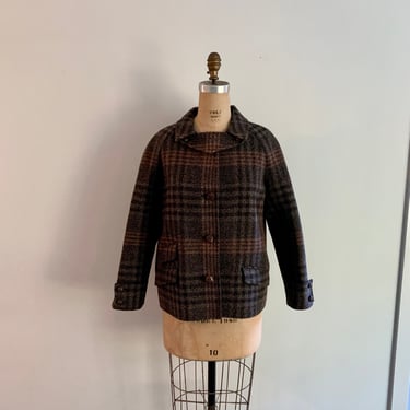 Vintage Bottega Veneta heavy wool plaid skirt suit-size 42 
