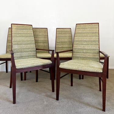 vintage mid century (6) Richbilt highback dining chairs set of 6 