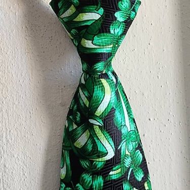 Irish theme Necktie Shamrock accessories Zip Up Necktie 