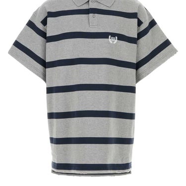 Balenciaga Men Embroidered Cotton Oversize Polo Shirt