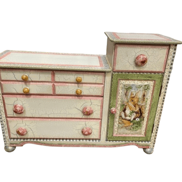 French Hand Painted  Baby Dresser Changing Table DS227-7