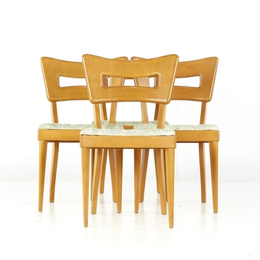 Heywood Wakefield Mid Century Wheat Dog Bone Chairs - Set of 4 - mcm 