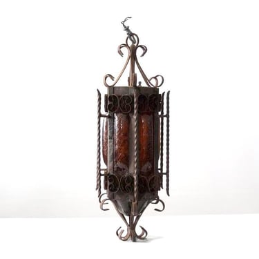 vintage wrought iron pendant lamp 