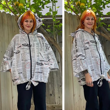 Vintage 1980’s Newspaper Print Jacket 