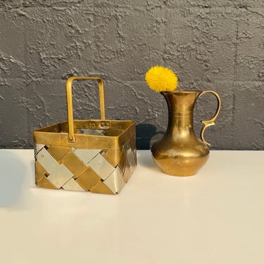 Tiny Brass Vessel Vase