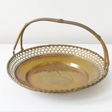 Vintage Brass Fruit Basket 