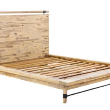 Moes Hudson Contemporary Queen Size Bed in a Natural Finish- HOP104-B16