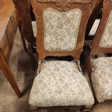 Antique Upholstered Chair 19" x 41.5" x 18"