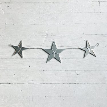 Celestial Star Garland - short - stained glass star hanging - celestial - mirror star - glass star - eco friendly 
