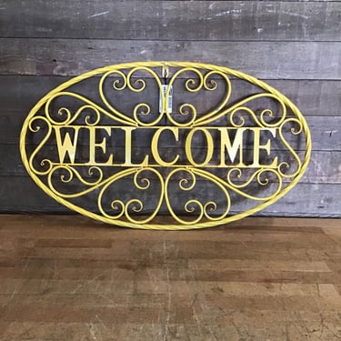 Yellow Steel Welcome Sign (Tacoma)