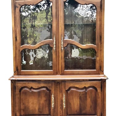 Vintage Country French Ethan Allen China Cabinet 