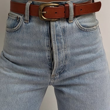 Vintage Cognac Leather Belt