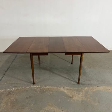 Mid-Century Modern Walnut 60" Drop Leaf Dining Table by H P Browning 