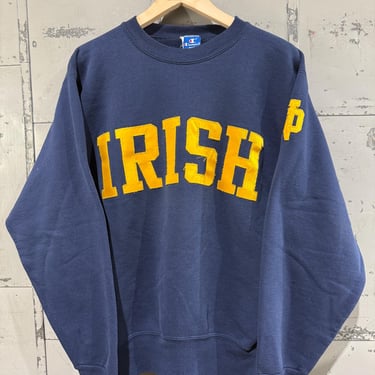 Vintage Notre Dame University Sweatshirt Retro College Sweatshirt Embroidered 