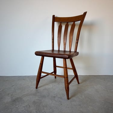 Antique 19th Century Handmade Farmhouse Primitive Windsor Wood Accent Chair 