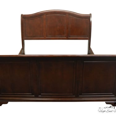 WALTER OF WABASH Warm Cherry Traditional Style King Size Sleigh Bed 