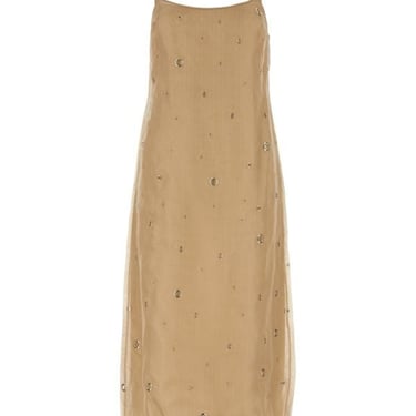 Prada Woman Beige Organza Dress