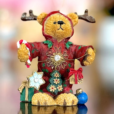 VINTAGE: Bear Ornament - Christmas Bear Moose - Teddy Bear - Ornament - Christmas Ornament - Holiday - Xmas 