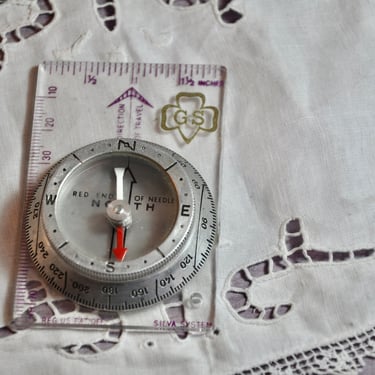 1950s Girl Scout Compass Made By Silva Excellent Working Condition Girl Scout Collectible Gift for Scout Gift for Her Collector Gift 