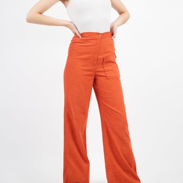 1970's Jantzen orange cord flare pants