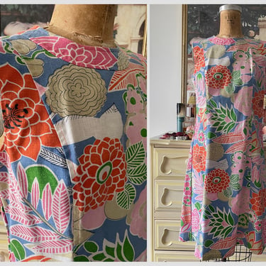 vintage 1970’s Gordon of Philadelphia flower print dress | sleeveless dress, summer A line dress, vintage preppy dress, M 