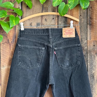 Vintage 90s Levi’s 501 Black Dark USA Made size 31 waist 