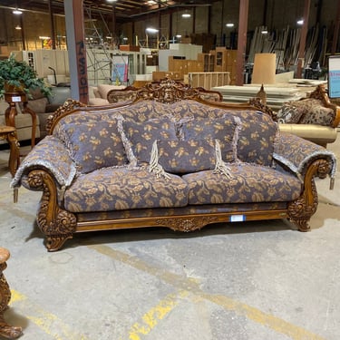 Ornately Wooden Carved French Style Sofa