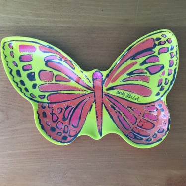 Vintage 80s Pop Art Butterly Trinket Dish by Andy Warhol 