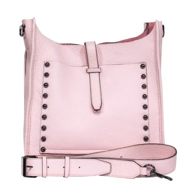 Rebecca Minkoff - Pink Pebbled Leather Shoulder Bag w/ Studs