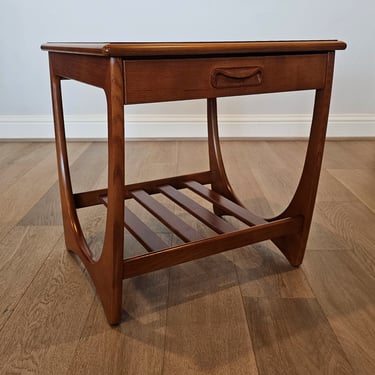 G Plan Mid-century Modern Teak Fresco Occasional End Table with Slide Extension Victor Wilkins Design 