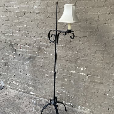 Iron Pole Lamp with Small Shade