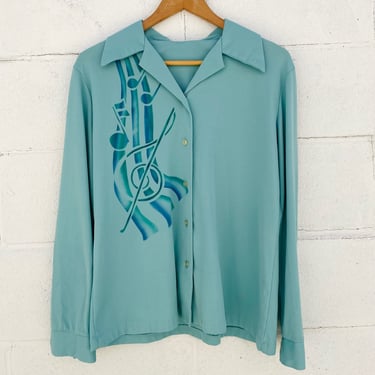 Aqua Music Note Shirt 