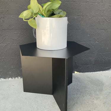 Metal Black Hexagon Occasional Table