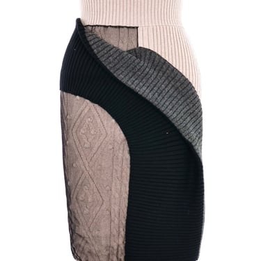 Jean Paul Gaultier Mixed Knit Skirt