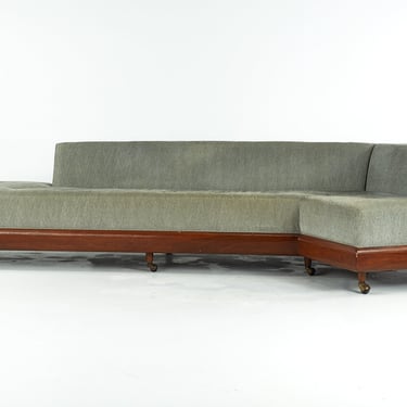 Adrian Pearsall for Craft Associates Mid Century 2300-S Walnut Boomerang Sofa - mcm 