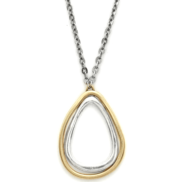 J&amp;I Jewelry | Sterling + 14kgf Teardrop Pendant Necklace